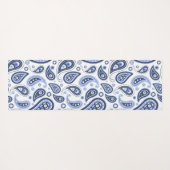 Blue Paisley Pattern Yogamatte (Rückseite (Horizontal))