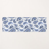 Blue Paisley Pattern Yogamatte (Vorderseite (Horizontal))