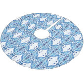 Blue Paisley Polyester Weihnachtsbaumdecke (Schrägansicht)