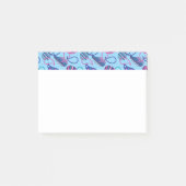 Blue Paisley Post-it Klebezettel (Vorderseite)