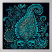 Blue Paisley Poster 2 (Vorne)