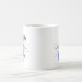 Blue Paisley Ribbon mit Butterfly Kaffeetasse (Mittel)