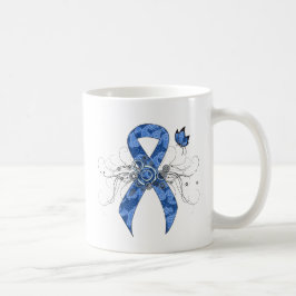 Blue Paisley Ribbon mit Butterfly Kaffeetasse