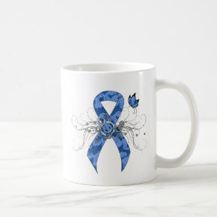 Blue Paisley Ribbon mit Butterfly Kaffeetasse