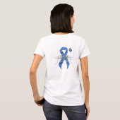 Blue Paisley Ribbon mit Butterfly T-Shirt (Schwarz voll)