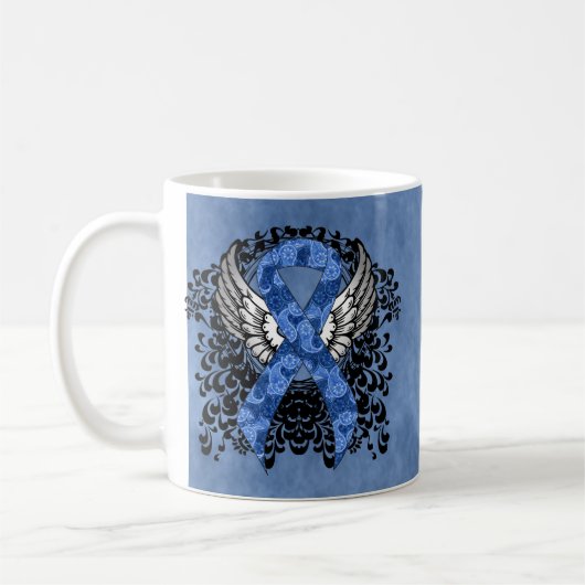 Blue Paisley Ribbon mit Wings Kaffeetasse (Links)
