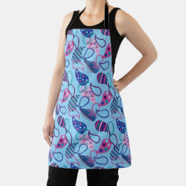 Blue Paisley Schürze