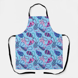 Blue Paisley Schürze