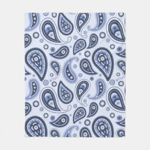 Blue Paisley Seamless Pattern Fleecedecke