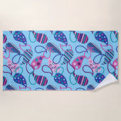 Blue Paisley Strandtuch (Vorderseite)