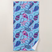 Blue Paisley Strandtuch (Vorderseite)