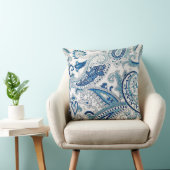 Blue Paisley Throw Pillow Kissen (Stuhl )
