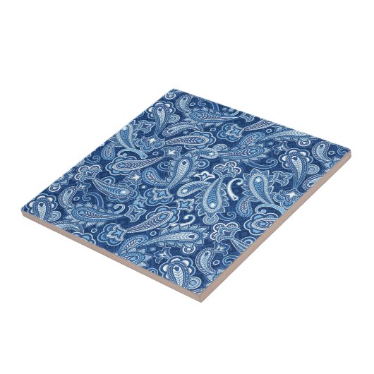 Blue Paisley Tile Fliese (Seite)
