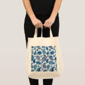 Blue Paisley Tote Bag für Frauen Tragetasche (Vorderseite (Produkt))