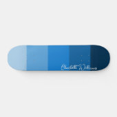 BLUE PALETTE FARBE SHADE STRIPES PATTERNAVNAME SKATEBOARD (Horizontal)