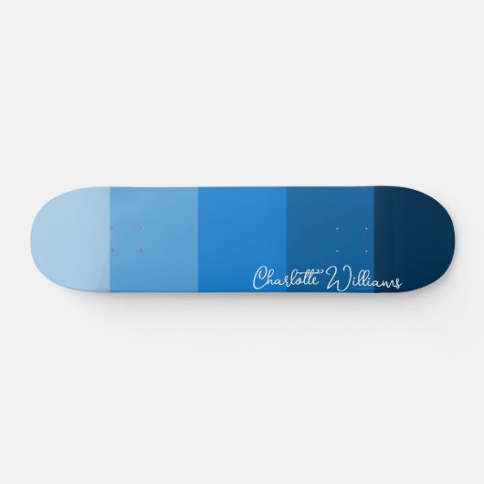 BLUE PALETTE FARBE SHADE STRIPES PATTERNAVNAME SKATEBOARD (Horizontal)