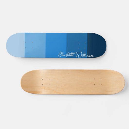BLUE PALETTE FARBE SHADE STRIPES PATTERNAVNAME SKATEBOARD (Horizontal)