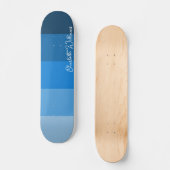 BLUE PALETTE FARBE SHADE STRIPES PATTERNAVNAME SKATEBOARD (Vorderseite)