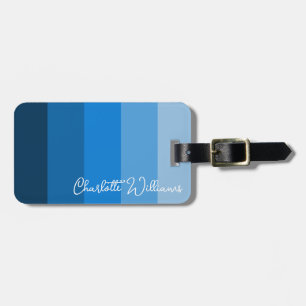 BLUE PALETTE FARBSTREIFEN INDIVIDUELLE NAME GEPÄCKANHÄNGER