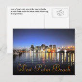 Blue Palm Beach Postkarte (Vorne/Hinten)