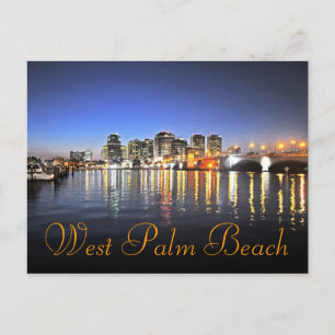 Blue Palm Beach Postkarte