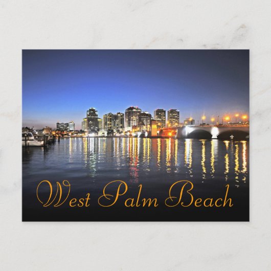 Blue Palm Beach Postkarte (Vorderseite)