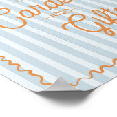 Blue Palm Springs Pastel Beach Cards & Geschenke Poster (Ecke)