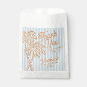 Blue Palm Springs Pastel Beach Gastgeschenk Geschenktütchen (Vorderseite)
