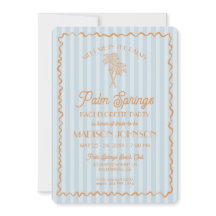 Blue Palm Springs Pastel Beach Junggeselinnen-Absc