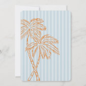 Blue Palm Springs Pastel Beach Junggeselinnen-Absc Einladung (Rückseite)