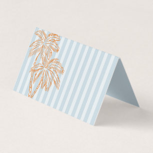 Blue Palm Springs Pastel Beach Party Platzkarten