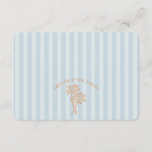 Blue Palm Springs Pastell Beach Registry Insert (Rückseite)