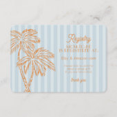 Blue Palm Springs Pastell Beach Registry Insert (Vorderseite)