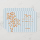 Blue Palm Springs Pastell Beach Registry Insert (Vorne/Hinten)