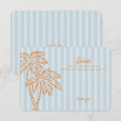 Blue Palm Springs Pastellstrand Details einfügen Begleitkarte (Vorne/Hinten)