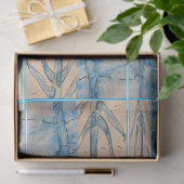 Blue palm tissue paper seidenpapier (Geschenk)