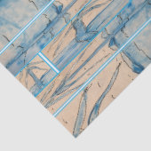 Blue palm tissue paper seidenpapier (Ausschnitt)