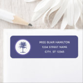 Blue Palm Tree Address Labels (Insitu)