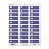 Blue Palm Tree Address Labels (Vorne)