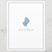 Blue Palm Wedding 8.5X11 individualisierbares Dess (Rückseite)
