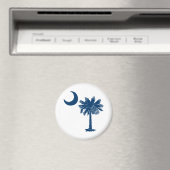 Blue Palmetto auf White Magnet (In Situ (Geschirrspüler))