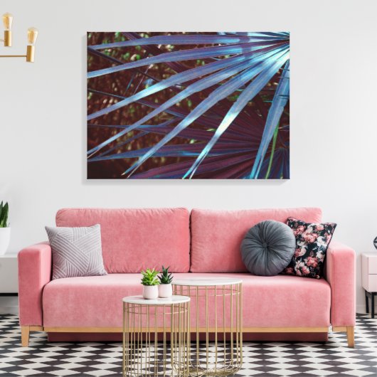 Blue Palmetto Dream Leinwanddruck (Insitu (Wohnzimmer))