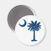 Blue Palmetto Magnet (Vorderseite/Rückseite)