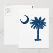 Blue Palmetto Postkarte (Vorne/Hinten)