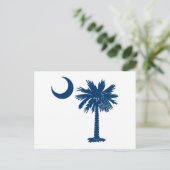 Blue Palmetto Postkarte (Stehend Vorderseite)
