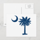Blue Palmetto Postkarte (Vorne/Hinten)