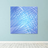 Blue Palms Stretched Canvas Print Leinwanddruck (Insitu (Holzboden))