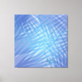 Blue Palms Stretched Canvas Print Leinwanddruck (Vorderseite)