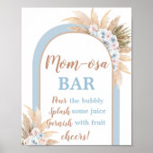 Blue Pampas Grass Arch Momosa Bar Boy Schild (Vorne)