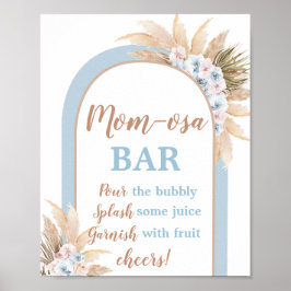 Blue Pampas Grass Arch Momosa Bar Boy Schild